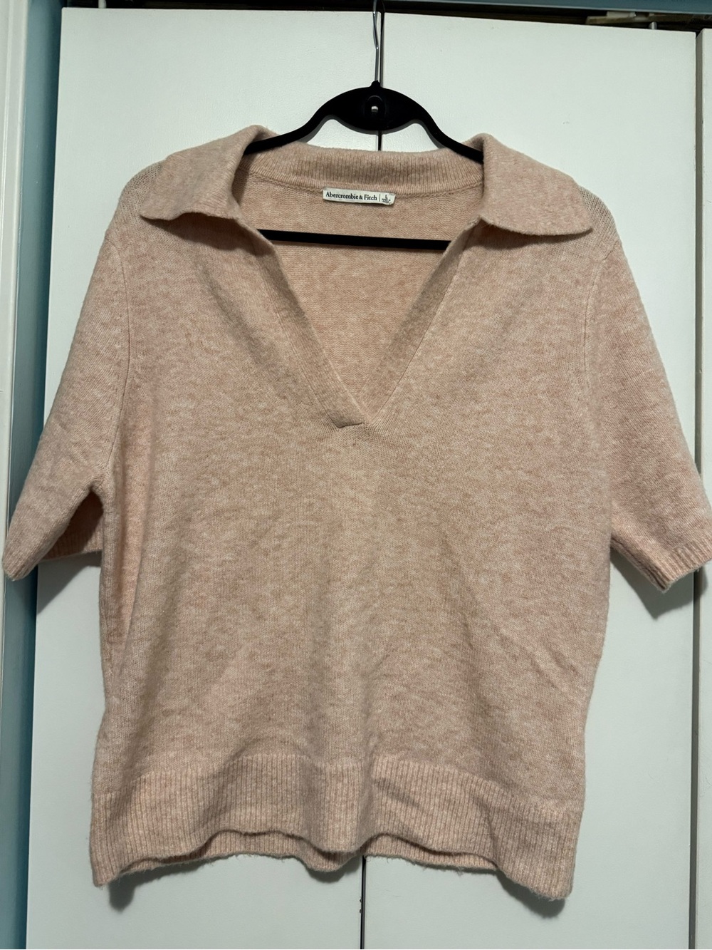 Abercrombie & Fitch Short Sleeve V- Neck Polo Sweater